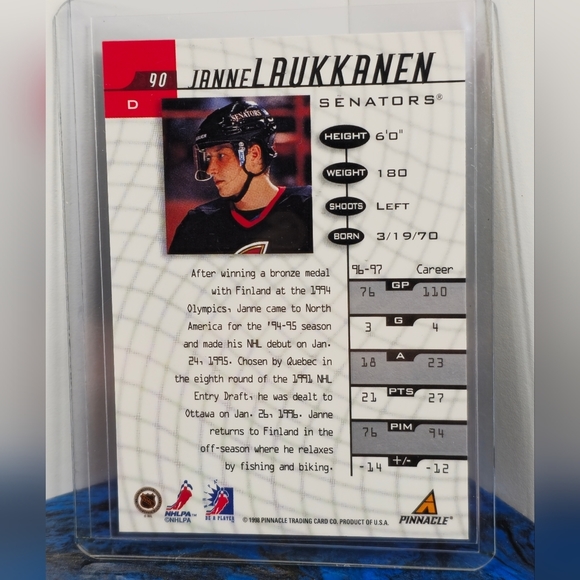 1998-99 pinnacle  be a player autographed hockey card - Picture 2 of 2